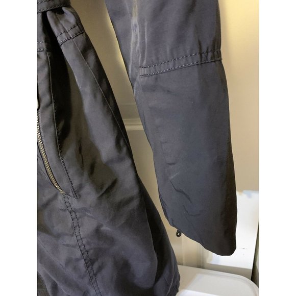 Vince Camuto Women’s Sz M Blue Jacket Trench Coat with belt rain - Picture 5 of 11